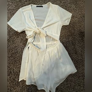 White fox romper